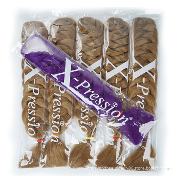 Wholesale Best Price 82 inch 165g 100 colored Jumbo Braid Expression Braiding Hair Yaki Hair